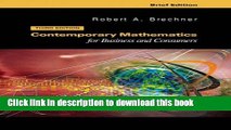 Books Contemporary Mathematics for Business and Consumers: Brief Full Online