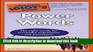 Ebook The Complete Idiot s Guide to Power Words Full Online