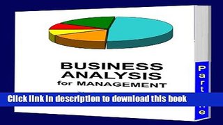 Ebook Business Analysis for Management - The Use of Charts (Part One) Full Online