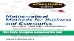 Books Schaum s Outline of Mathematical Methods for Business and Economics (Schaum s Outlines) Full
