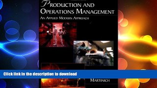 READ ONLINE Production and Operations Management: An Applied Modern Approach FREE BOOK ONLINE