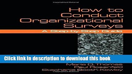 PDF  How To Conduct Organizational Surveys: A Step-by-Step Guide  Free Books