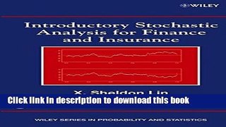 Books Introductory Stochastic Analysis for Finance and Insurance Free Download