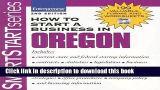 Books How to Start a Business in Oregon Free Online