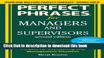 Ebook Perfect Phrases for Managers and Supervisors, Second Edition (Perfect Phrases Series) Full