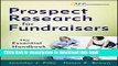 Books Prospect Research for Fundraisers: The Essential Handbook Free Online
