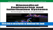 Books Biomedical Engineering and Information Systems: Technologies, Tools and Applications Free