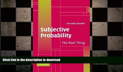 FREE DOWNLOAD  Subjective Probability: The Real Thing  BOOK ONLINE