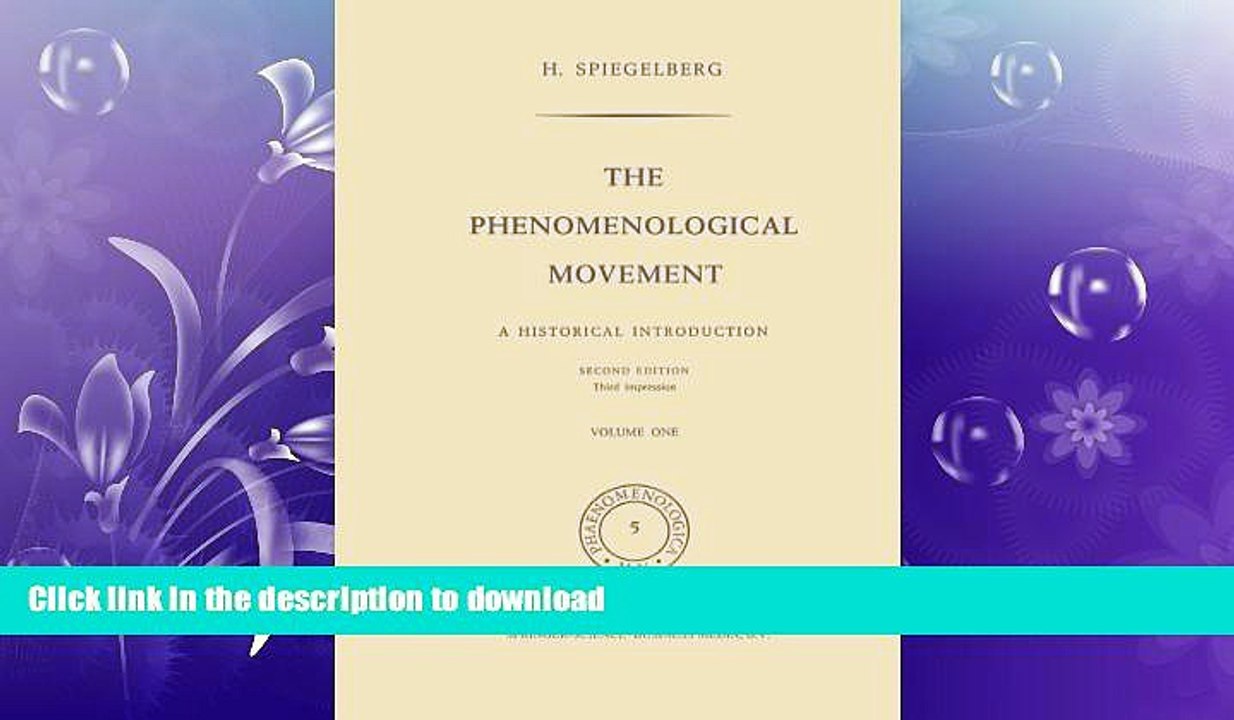 FREE DOWNLOAD  The Phenomenological Movement: A Historical Introduction (Phaenomenologica)  BOOK