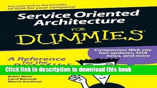 Ebook Service Oriented Architecture For Dummies Free Online