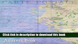 Ebook Address Book: Blue Vintage Postcard Full Online