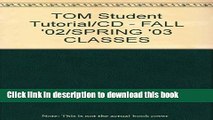 Books Tom Student Tutorial / Cd - 1.3 Free Online