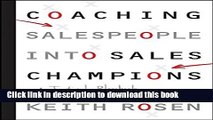 Ebook Coaching Salespeople into Sales Champions: A Tactical Playbook for Managers and Executives