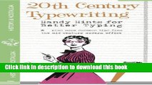 Books 20th Century Typewriting - Handy Hints for Better Typing: Plus more success tips from the