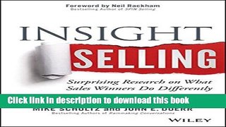 Ebook Insight Selling: Surprising Research on What Sales Winners Do Differently Full Online