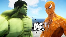 THE AMAZING ORANGE SPIDERMAN VS HULK - EPIC SUPERHEROES BATTLE