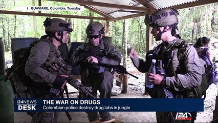 Colombian police destroy drug labs in jungle