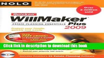 Ebook Quicken Willmaker Plus 2009 Edition: Estate Planning Essentials (Book with Software) Free
