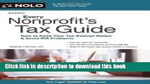Ebook Every Nonprofit s Tax Guide: How to Keep Your Tax-Exempt Status   Avoid IRS Problems Full