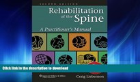 READ book  Rehabilitation of the Spine: A Practitioner s Manual  FREE BOOOK ONLINE