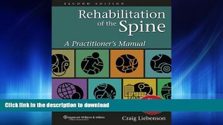 READ book  Rehabilitation of the Spine: A Practitioner s Manual  FREE BOOOK ONLINE