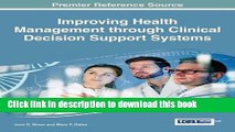 Books Improving Health Management through Clinical Decision Support Systems (Advances in