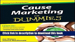 Ebook Cause Marketing For Dummies Free Online