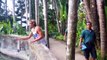 Un orang-outan et un homme se font des passes dans un Zoo... Ahaha