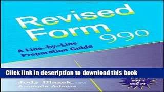 Books Revised Form 990: A Line-by-Line Preparation Guide Free Online