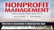 Books Nonprofit Management: Principles and Practice Free Download