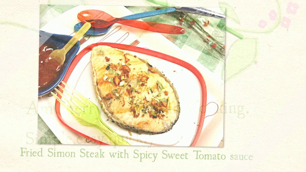 AmCherry_1520_min_Cooking.Simple.Yummy.Norway_Simon_Steak_with_Spicy_Sweet_Tomato_Sauce_