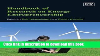 Ebook Handbook of Research on Energy Entrepreneurship Free Online