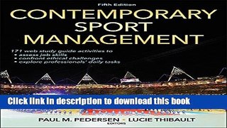 Ebook Contemporary Sport Management-5th Edition With Web Study Guide Free Online