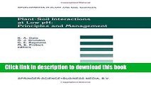 Books Plant-Soil Interactions at Low pH: Principles and Management: Proceedings of the Third