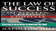 Ebook The Law of Success In Sixteen Lessons by Napoleon Hill (Complete, Unabridged) Full Download