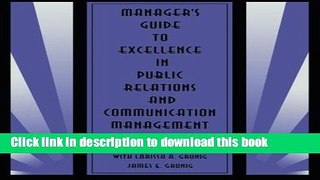 Ebook Manager s Guide to Excellence in Public Relations and Communication Management (Routledge