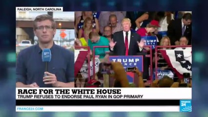 Race for the White House: Trump declines to endorse Ryan, McCain in GOP primary