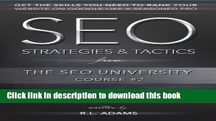 Books SEO Strategies   Tactics: Understanding Ranking Strategies for Search Engine Optimization