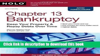 Books Chapter 13 Bankruptcy: Keep Your Property   Repay Debts Over Time Free Online