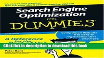 Ebook Search Engine Optimization For Dummies, Second Edition (For Dummies (Computer/Tech)) Free