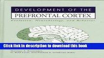 Ebook Development of the Prefrontal Cortex Free Online