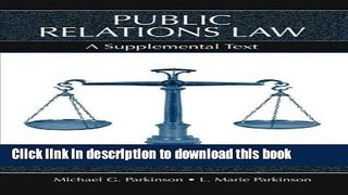 Ebook Public Relations Law: A Supplemental Text (Lea s Communication) Free Online