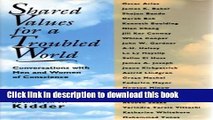 Books Shared Values for a Troubled World: Conversations with Men and Women of Conscience Free Online