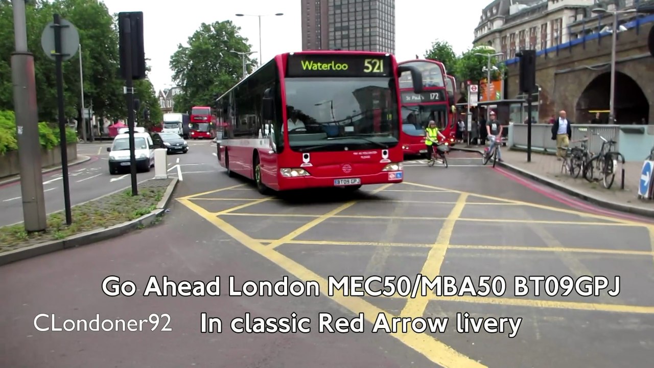 Go Ahead London MEC50/MBA50 in classic RETRO STYLE Red Arrow livery