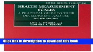 Books Health Measurement Scales: A Practical Guide to Their Development and Use (Oxford Medical