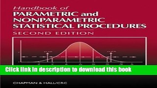 Books Handbook of Parametric and Nonparametric Statistical Procedures, Second Edition Full Download