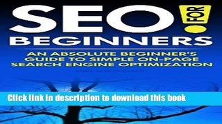 Books SEO for Beginners | An Absolute Beginner s Guide to Simple On-Page Search Engine