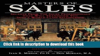 Books Masters of Sales: Secrets From Top Sales Professionals That Will Transform You Into a World