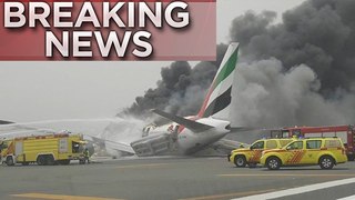 Emirates Flight EK521 on Fire Video at Dubai International Airport