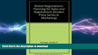 READ ONLINE Global Business: Planning for Sales and Negotiations (Dryden Press Series in